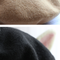 Cute Wool Cat Ears Beret Hat - Thumbnail 5