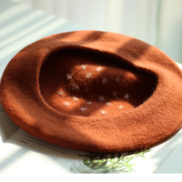 Cute Wool Deer Ears Beret Hat - Thumbnail 6
