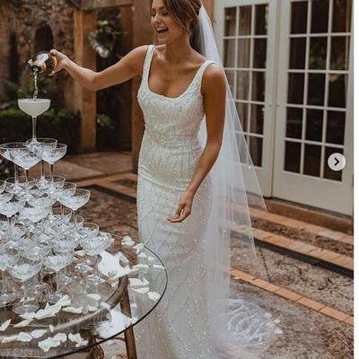 Sparkle meriad bling beaded wedding dresses bridal gowns