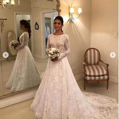 Ball gown lace boho beach wedding dresses bridal gowns