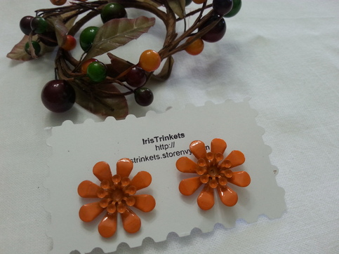 Orange Bloom earrings
