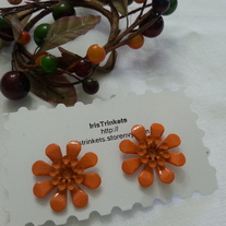 Orange Bloom earrings