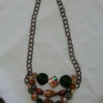 Autumnal beaded necklace