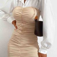 Sexy Tight Long Sleeve High Waist Dress - Thumbnail 1