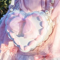 Lovely Pearl Decorated Heart Bag