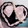 Lovely Pearl Decorated Heart Bag-1