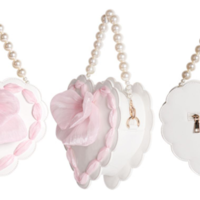 Lovely Pearl Decorated Heart Bag - Thumbnail 7