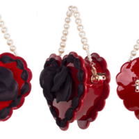 Lovely Pearl Decorated Heart Bag - Thumbnail 9