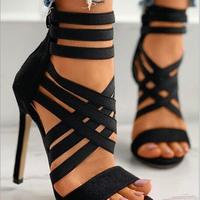 Gladiator Lace up High Heel Sandal F8785 - Thumbnail 3
