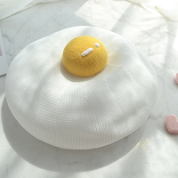 Cute Poached Egg Beret Hat - Thumbnail 3