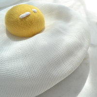 Cute Poached Egg Beret Hat - Thumbnail 4