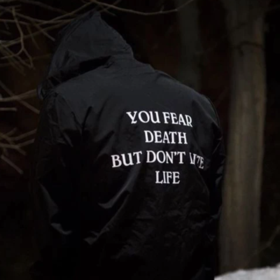 Free Shipping-"YOU FEAR DEATH BUT DON'T LIVE LIFE" HOODIE