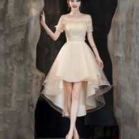 Cute tulle high low prom dress homecoming dress - Thumbnail 1