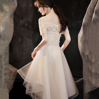 Cute tulle high low prom dress homecoming dress - Thumbnail 5