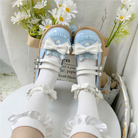 Japanese Harajuku Princess Cute Student Girl Doll Two Bow Cat Ears Leather Shoes - Thumbnail 3