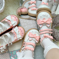 Japanese Harajuku Princess Cute Student Girl Doll Two Bow Cat Ears Leather Shoes - Thumbnail 6
