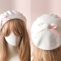 Doll Bow Autumn Plaid Beret Hat - Thumbnail 5