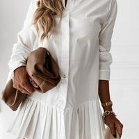 Long-Sleeved Solid Color Women'S Cardigan Dress - Thumbnail 3