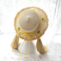 Cute Girl Fruity Strawberry Cherry Pineapple Spring Summer Straw Hat - Thumbnail 3