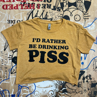 PISS DRINKER crop top