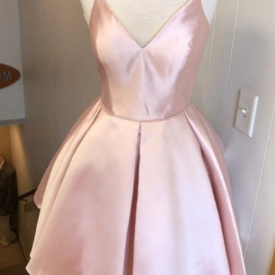 Hot selling spaghetti straps v-neck short homecoming dresses - Thumbnail 3