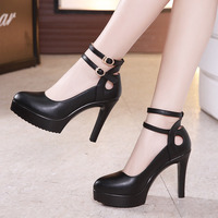 Cute Strappy High Heels Shoes - Thumbnail 4