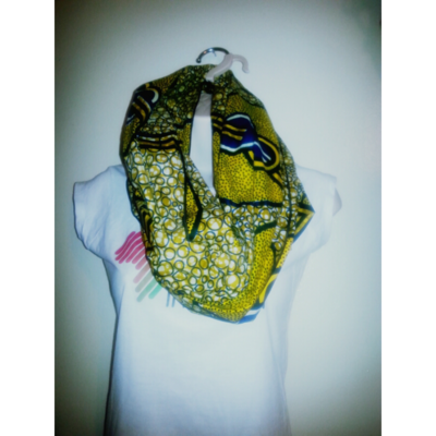 Ankara infinity scarfs (yellow)