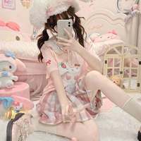 Original cake cat cute soft girl cartoon short-sleeved loose sweet top - Thumbnail 1