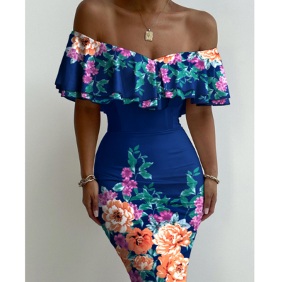 Fashion Print Short Sleeve Dress