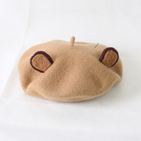 Cute Teddy Bear Ears Wool Beret Hat - Thumbnail 9