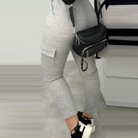 Solid Color Casual Pants - Thumbnail 2