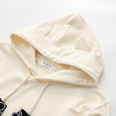  harajuku  big cat face  hit color hoodie