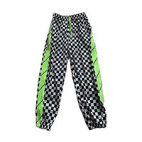Checker Color Block Drawstring Jogger Pants - Thumbnail 2