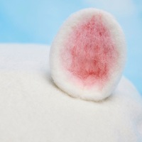 Cute White & Pink Animal Ears Wool Beret Hat - Thumbnail 5