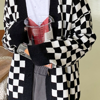 CHECKERBOARD CARDIGAN  - Thumbnail 1