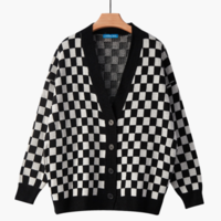 CHECKERBOARD CARDIGAN  - Thumbnail 2