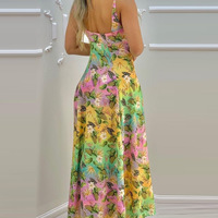 Ladies Sling Print Sleeveless Dress - Thumbnail 2