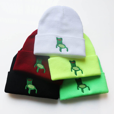 The Froggy Chair Embroidered Beanie Hat 