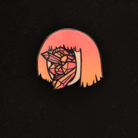 Orange Crystal Girl Brooch - Thumbnail 2