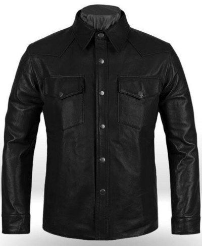 New Handmade Pure Leather Black Fashion Jacket For Men’s