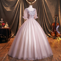 Cute tulle lace long ball gown dress formal dress - Thumbnail 2