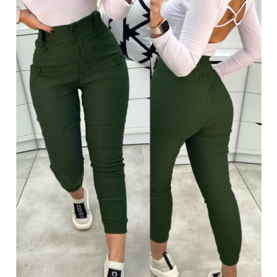 Casual high-waist trousers