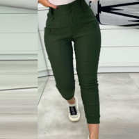 Casual High-Waist Trousers - Thumbnail 2