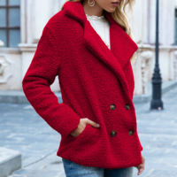 Loose Button Lapel Long Sleeve Cardigan Jacket - Thumbnail 3