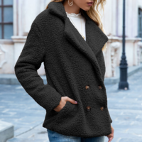 Loose Button Lapel Long Sleeve Cardigan Jacket - Thumbnail 5