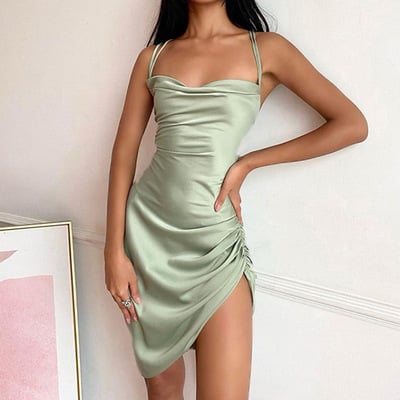 Women's sexy sling irregular dress