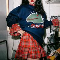 Dinosaur Pullover Knit Sweater - Thumbnail 1