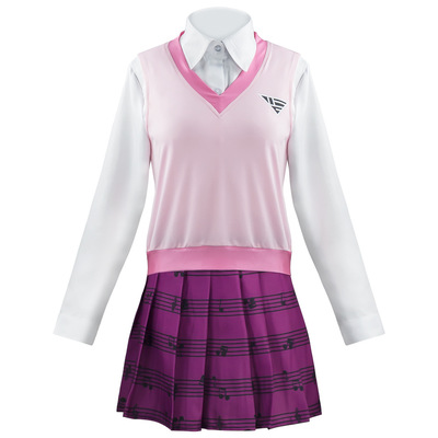 New bullets on breaking v3cos clothes akamatsu kaede campus jk uniform cosplay (five-piece set)