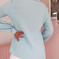 Casual Solid Color Long-Sleeved Shirt - Thumbnail 2