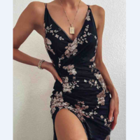 Fashion Sexy Sleeveless Sequined V-Neck Dress - Thumbnail 1